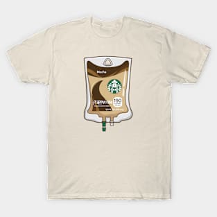 Mocha Iced Coffee IV Bag for medical and nursing students, nurses, doctors, and health workers who are coffee lovers T-Shirt